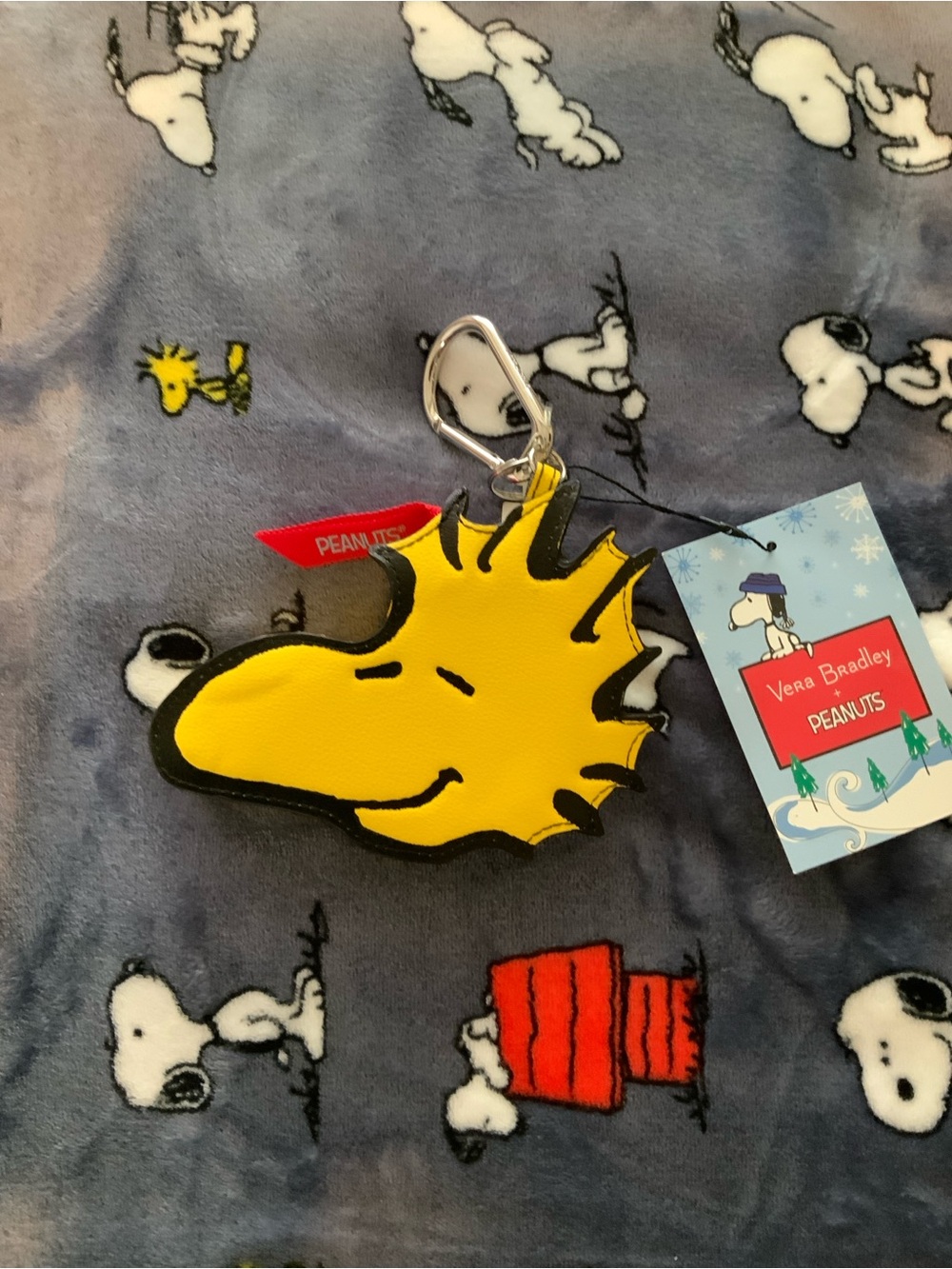 Vera Bradley Peanuts Woodstock Yellow keychain